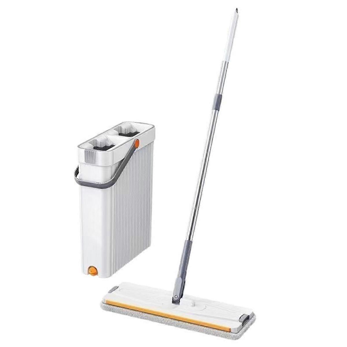 Household Flat Mop Tool Mop Bucket Set Handfree Mopping Flat Mop Magic Flat Mopping Rotating Self-Wr