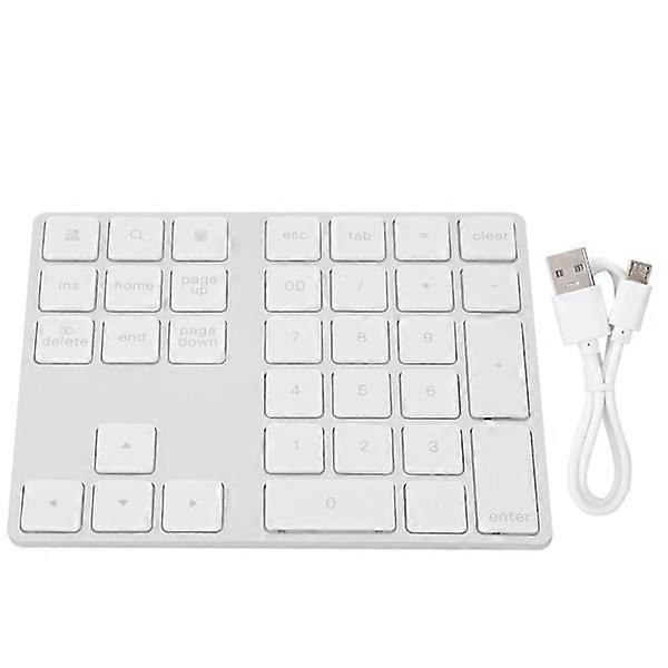 BT308 34 Keys Mini Rechargeable Numpad Wireless Numeric Keypad Small Keyboard