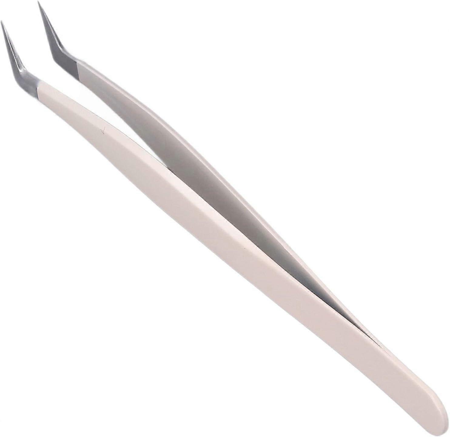 False Eyelash Tweezers, Professionals Curved Stainless Steel Lash Extension Tool