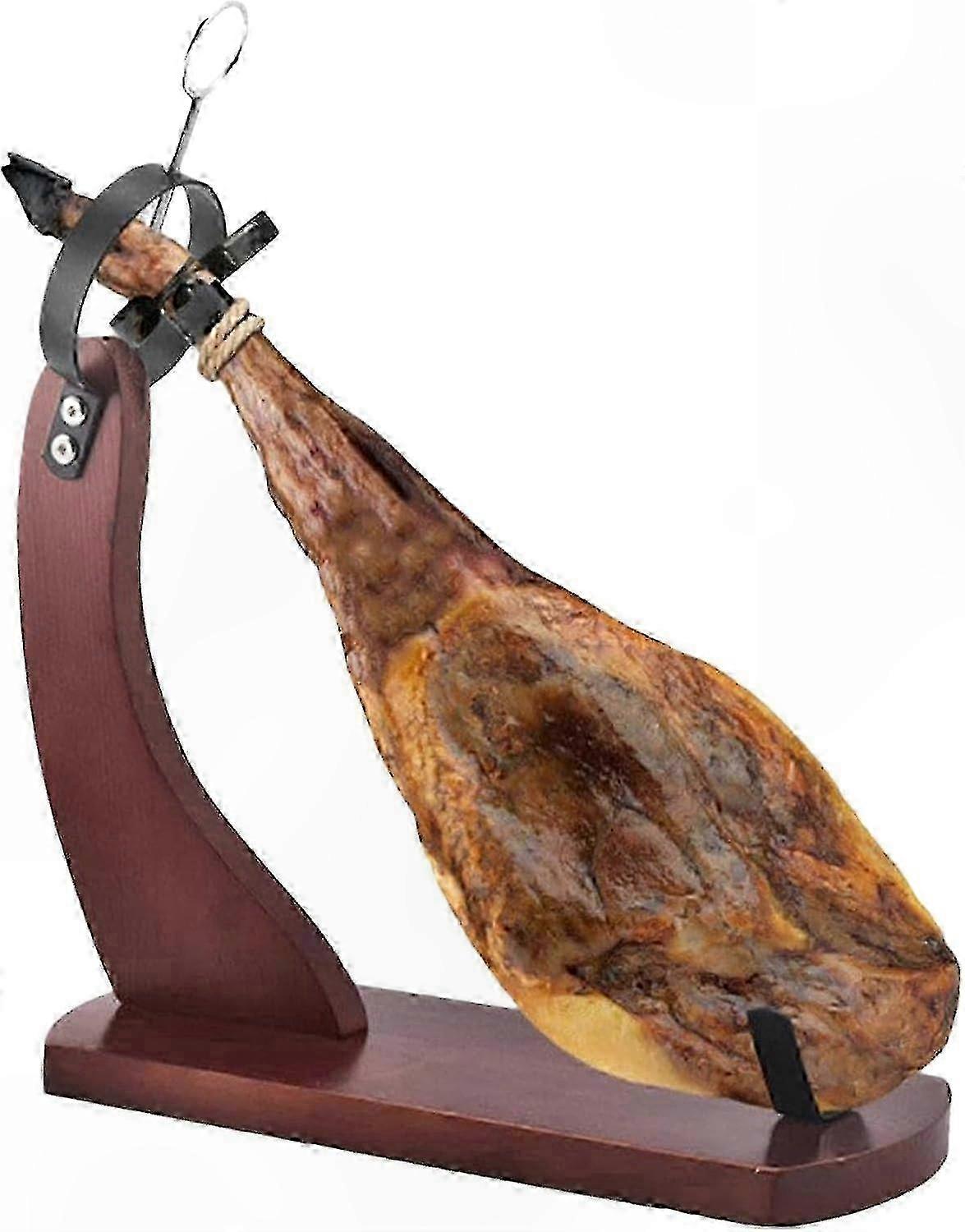 Adjustable Wooden Stand for Spanish Ham Slicing | Durable Carving Rack for Hams