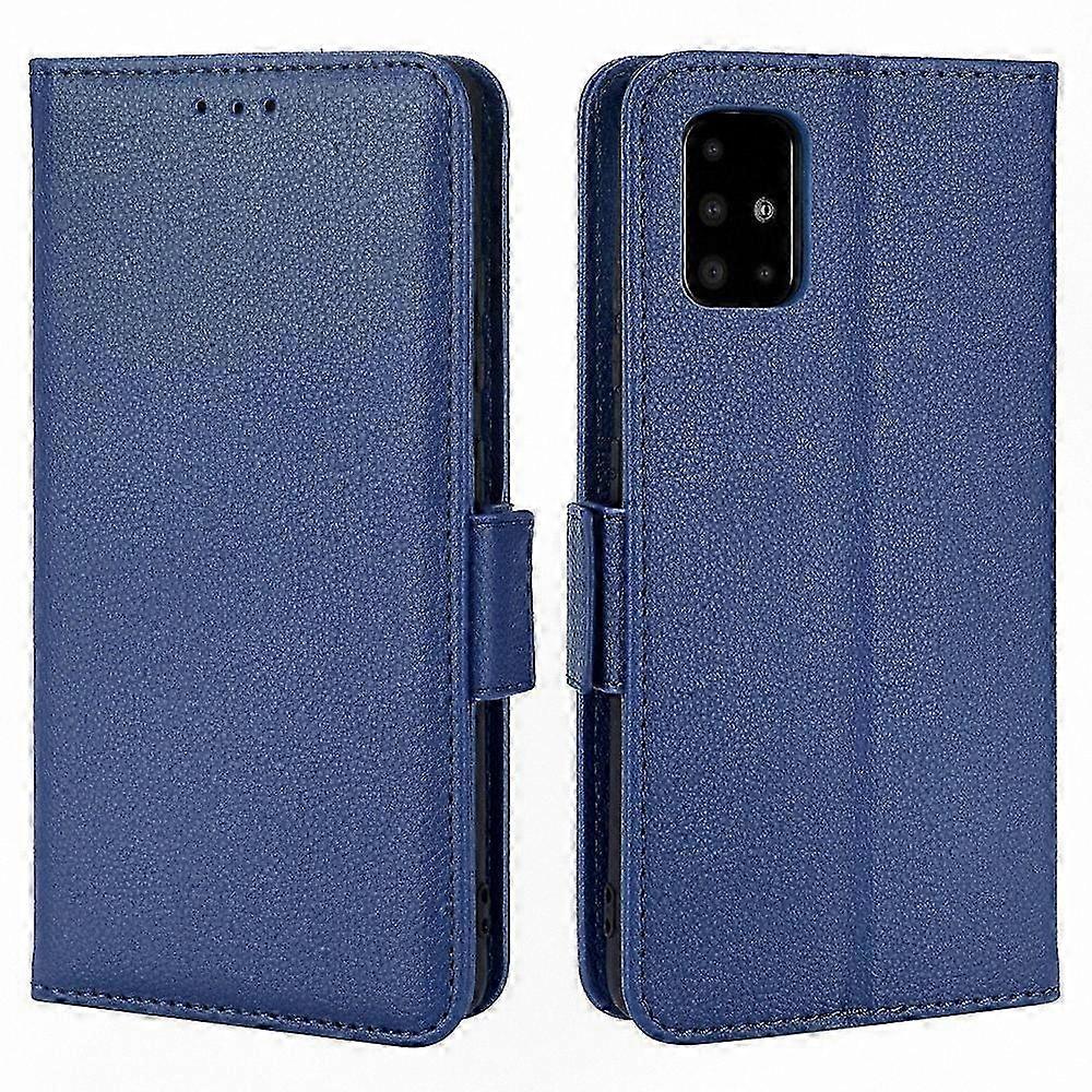Litchi Texture Wallet Case with Stand Feature for Galaxy A51 5G, Shockproof PU Leather Cover