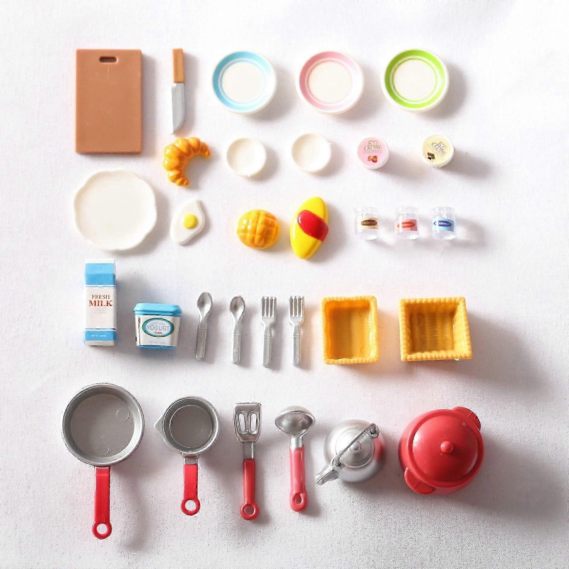 Miniature Furniture Toy Dolls House Diy Decoration Accessories Mini 1:12 Kitchen Combination