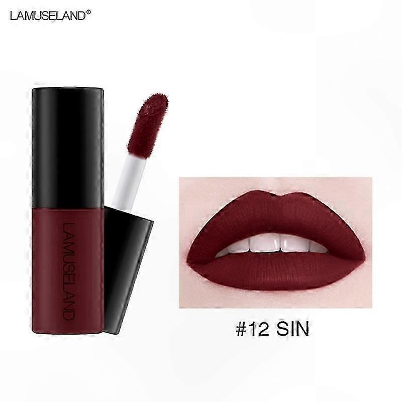 12-Piece Waterproof Lip Gloss Set Long-Lasting Velvet Finish Non-Sticky Formula for All Occasions