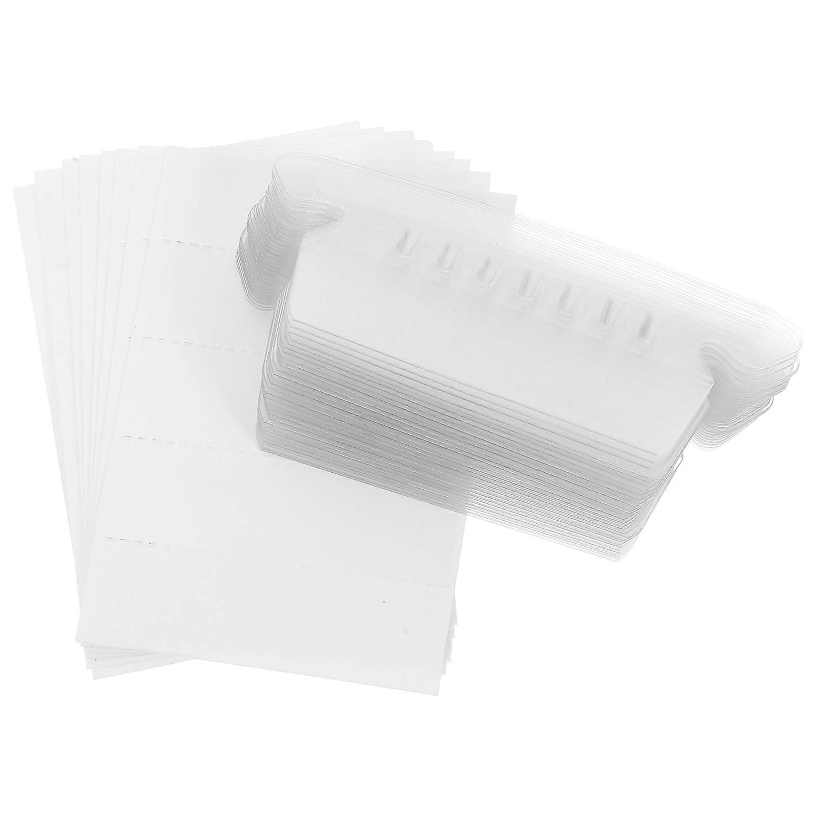 1 Set Transparent File Folder Labels Plastic Tabs Office Accessories Storage Bin Labels Hanging File Labels