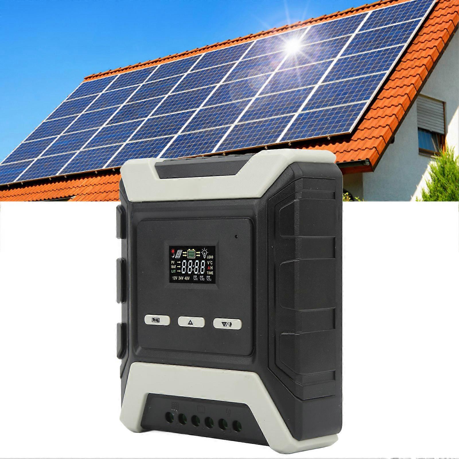 MPPT Solar Charge Controller 12V-80V 40A LCD Display Aluminum