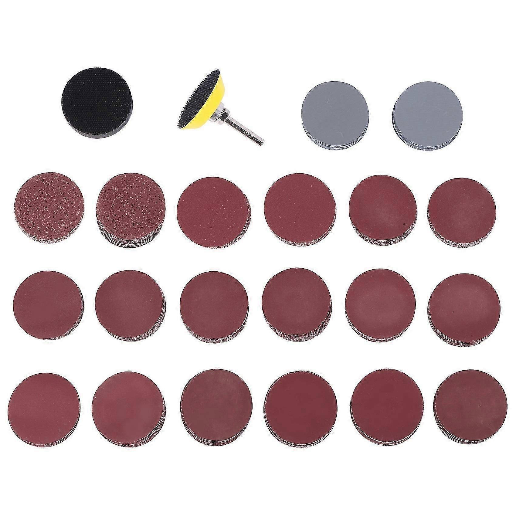 200Pcs 50mm 2 Inch Sander Disc Sanding Discs 80-3000 Grit Paper with 1Inch Abrasive Polish Pad Plat