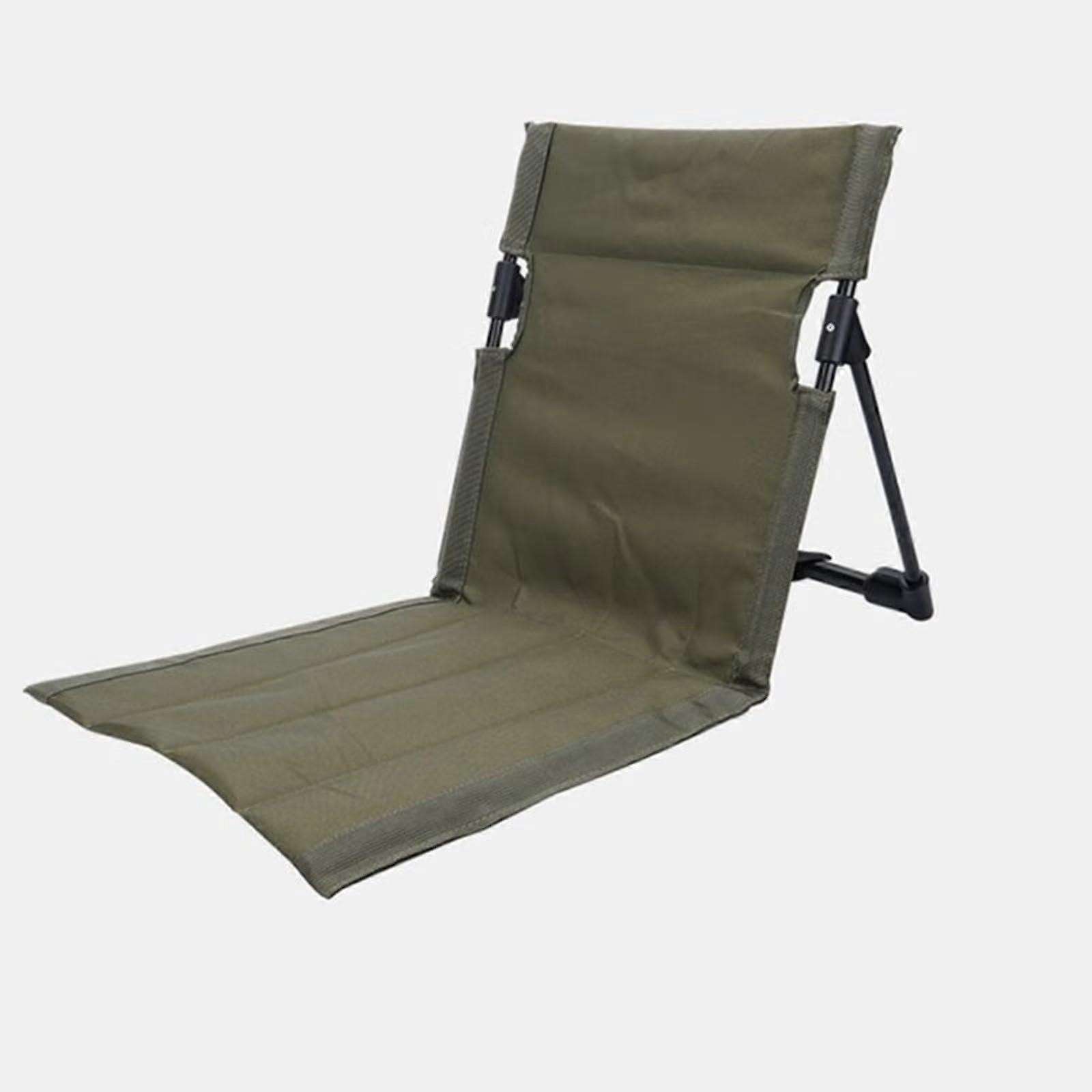 Portable Folding Beach Chair Lounger With Back Support 2-Pack Army Green For Sunbathing, Patio, Camping, Outdoor