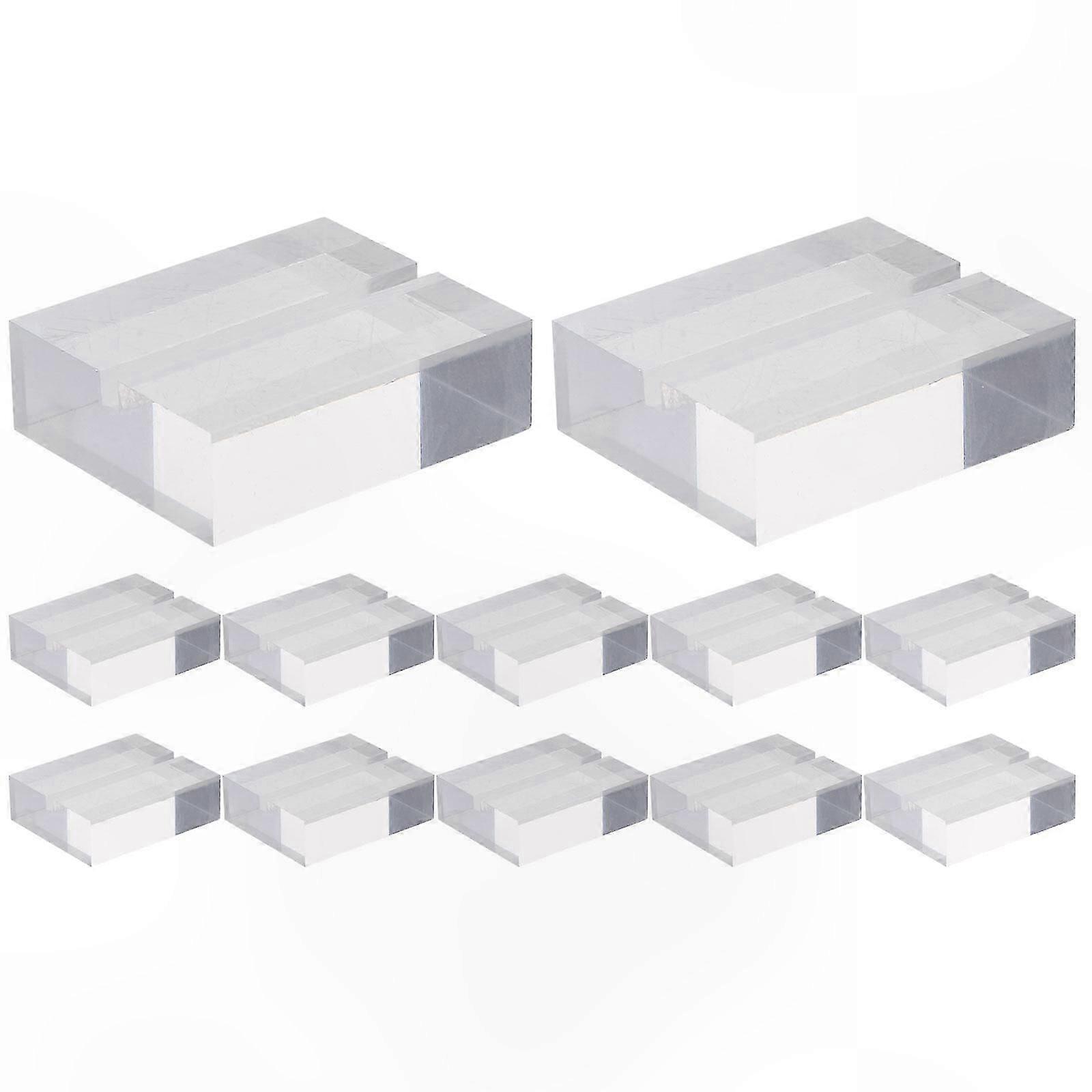 12 Pieces Clear Acrylic Card Holders for Weddings, Table Number Stands, Event Decor Displays