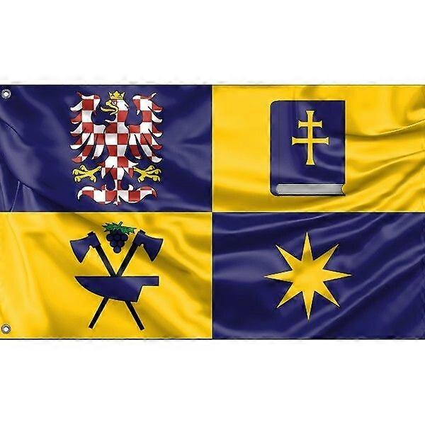 Zlin Region Flag Czech Republic Pattern 099