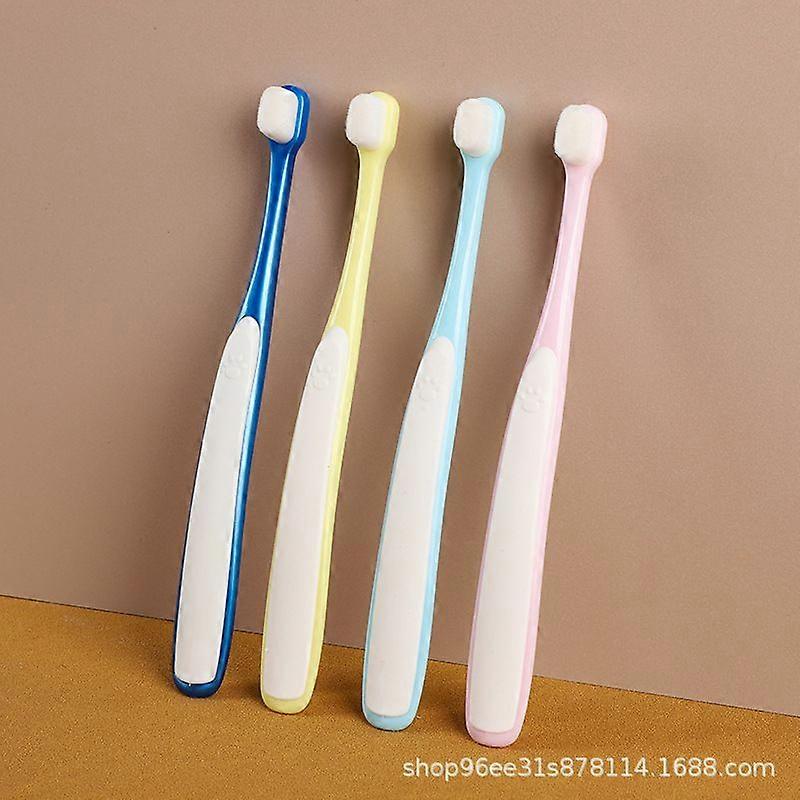 Pet Toothbrush Set for Small Dogs and Cats, 4 Pack Micro Head with Soft Bristles