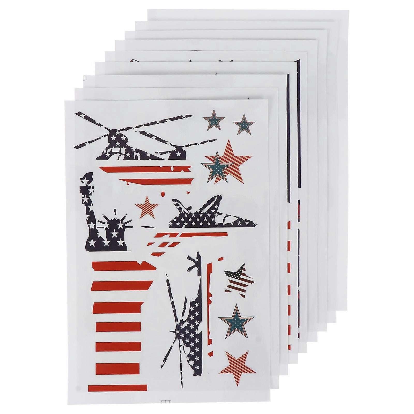 Independence Day Window Sticker Decorative Stickers for Party 9 Sheets Set