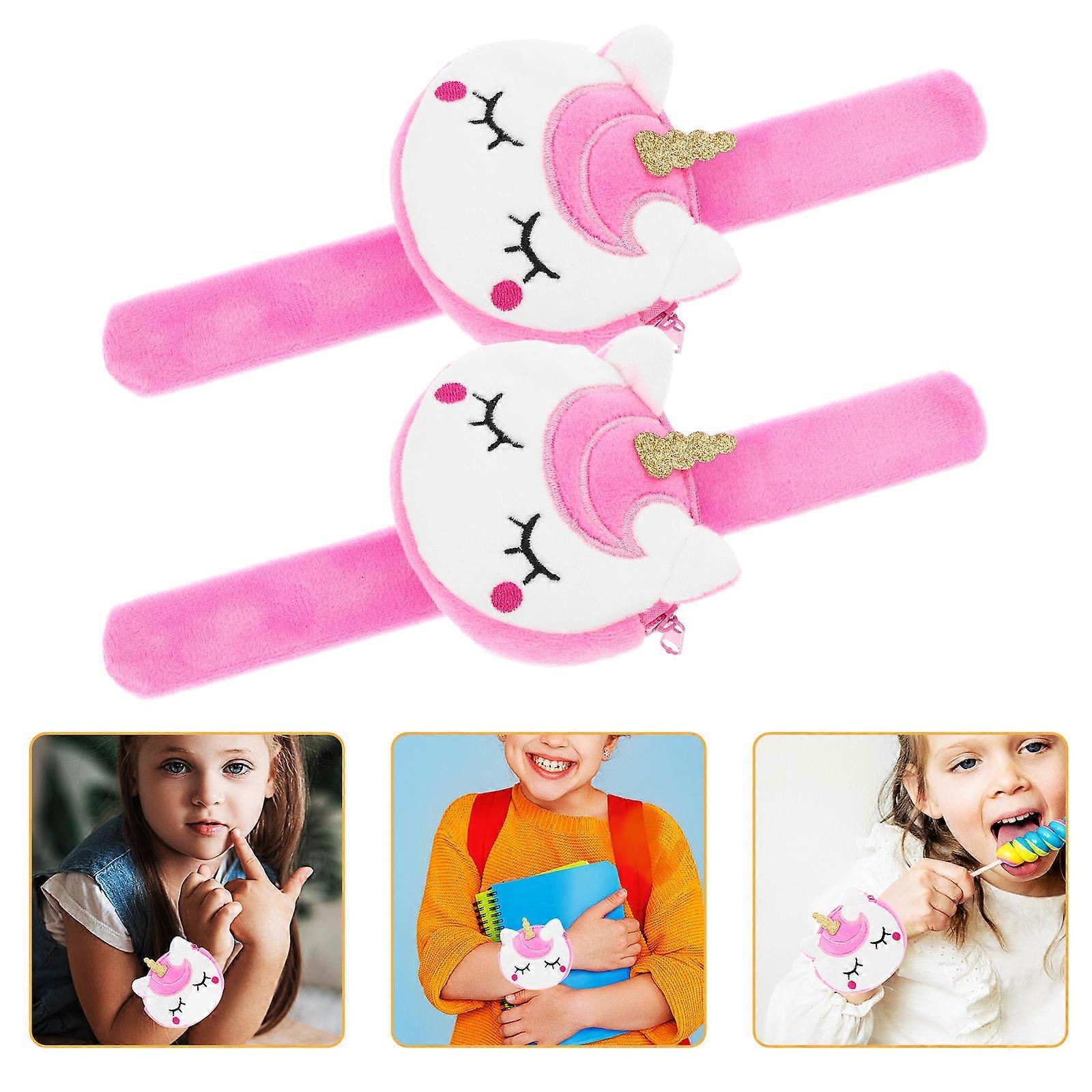 Kids Unicorn Snap Bracelet Slap Bands for Party Bag Fillers 6Pcs
