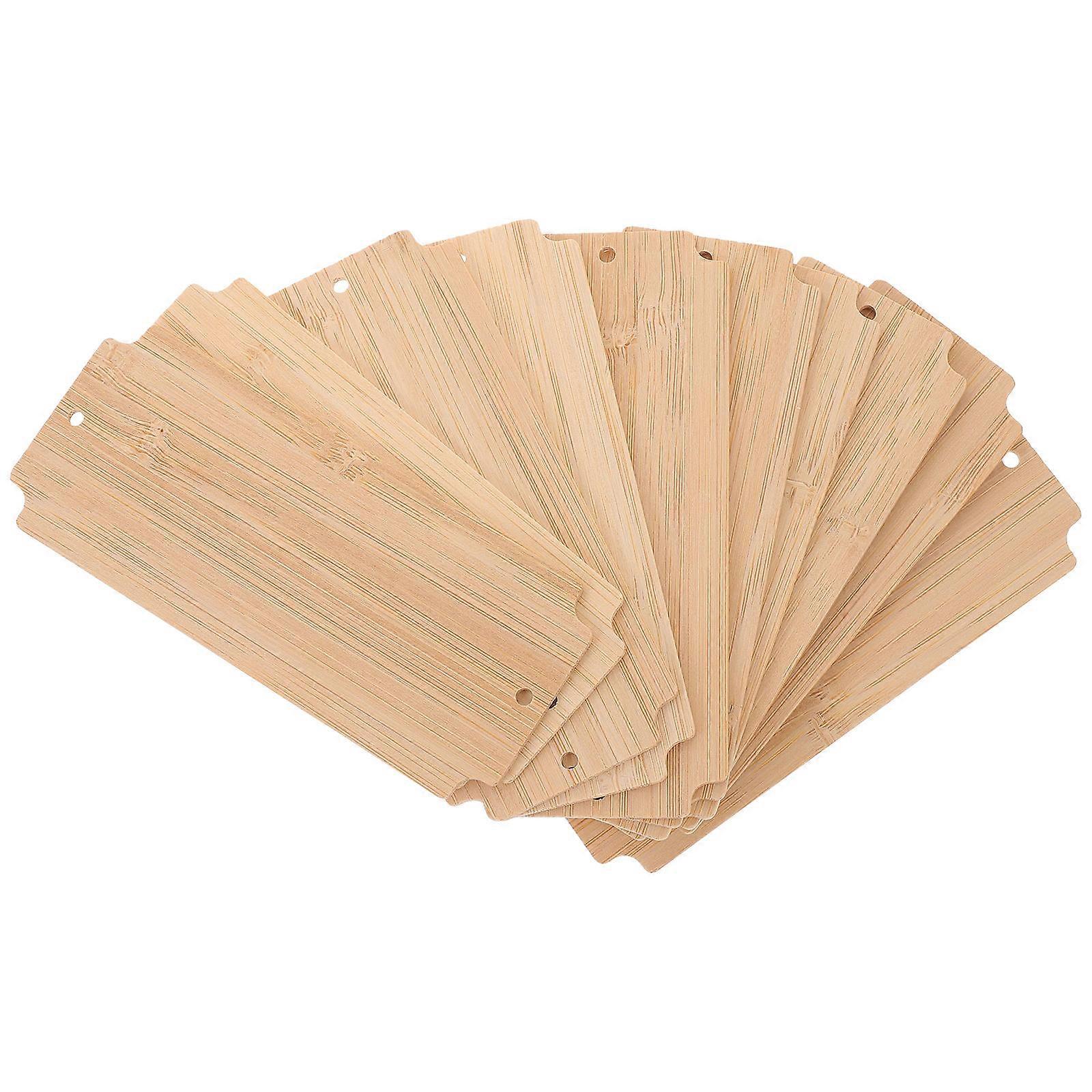 DIY Bamboo Tags Rectangular Cutouts for Kids Creativity 40Pcs Pack