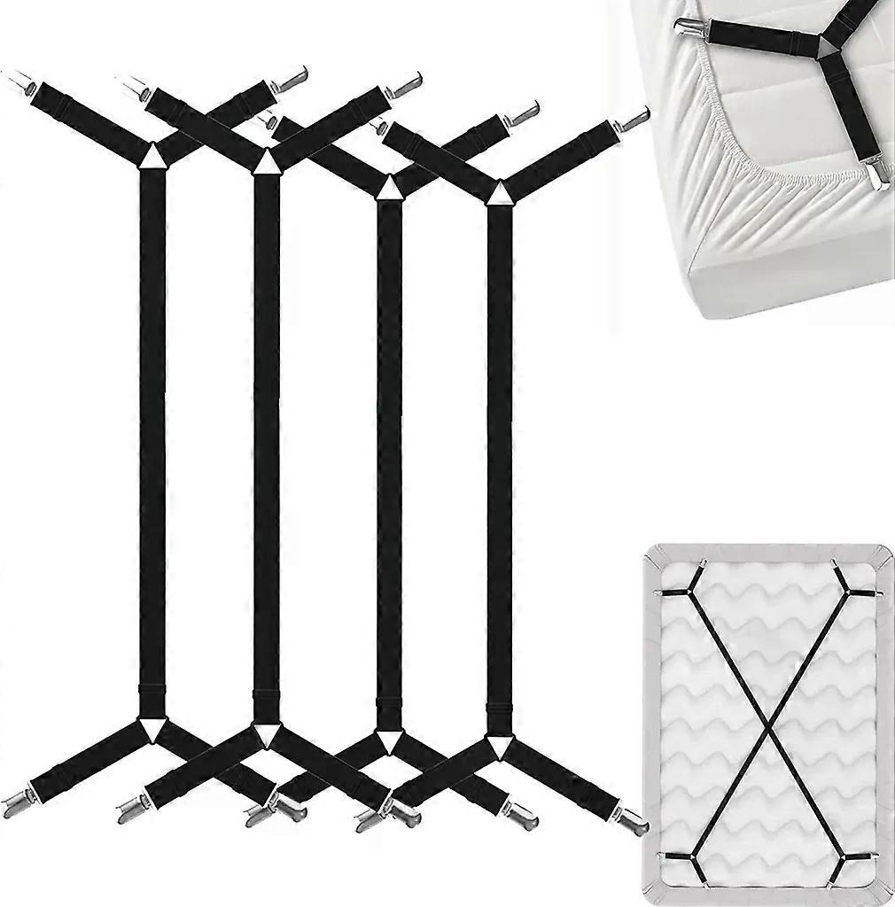 pieces adjustable bed sheet straps with metal clips, H0374