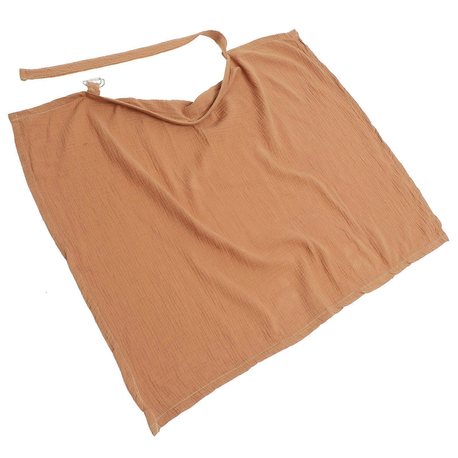 Nursing Cover for Mother Cotton Breastfeeding Cover Apron Light Brown