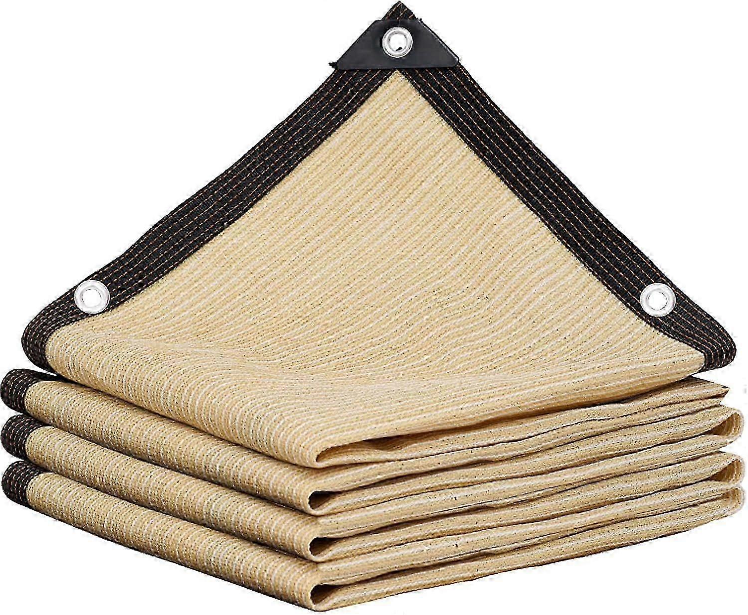 Sunblock Shade Cloth Cover, 2m x 2m 70% Sunblock Shade Mesh with Grommets, Heavy Duty UV Resistant Garden Shade Net Tarp