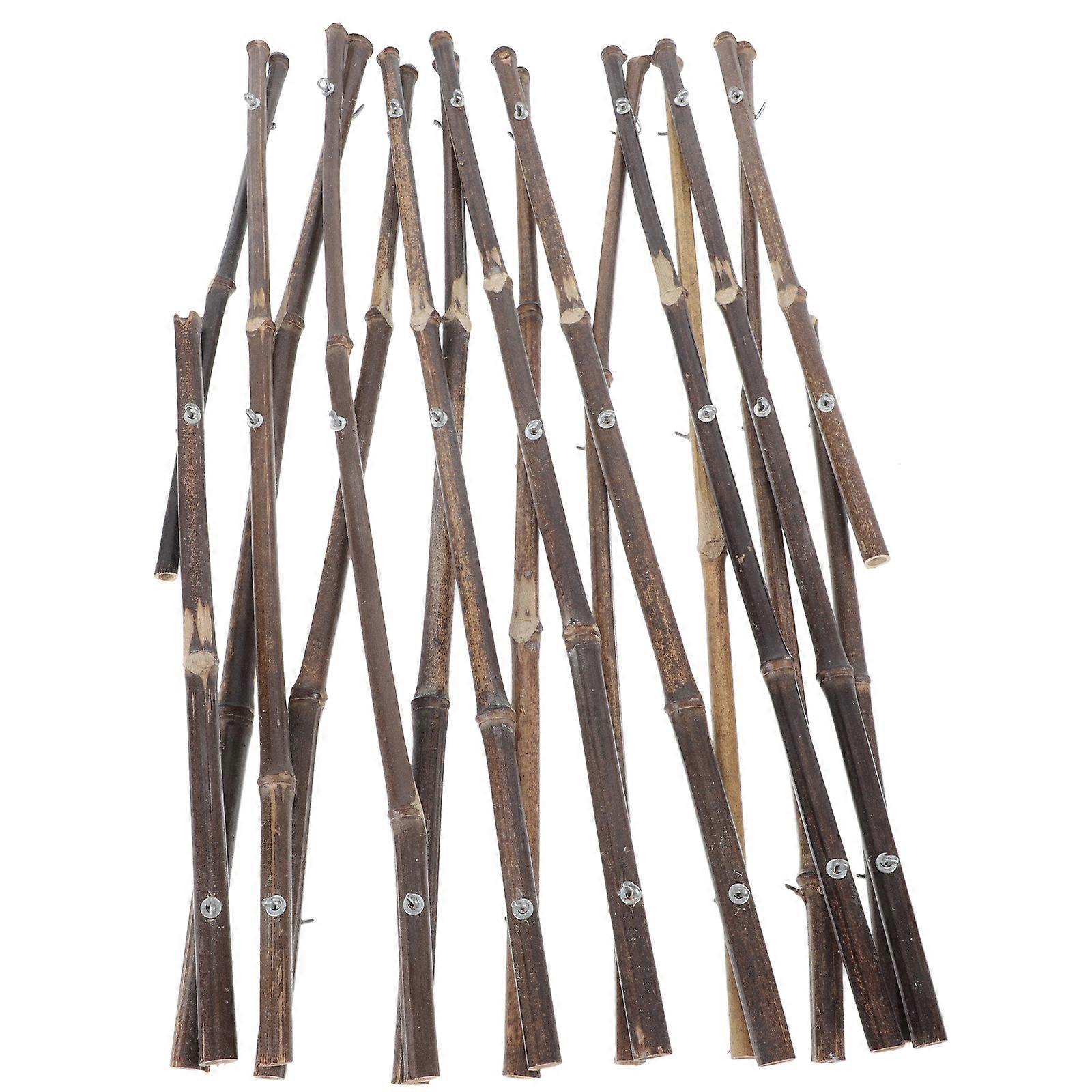 Garden Landscape Fence 1Set Adjustable Bamboo Fence For Homeowners Outdoor Use 180x30cm Brown