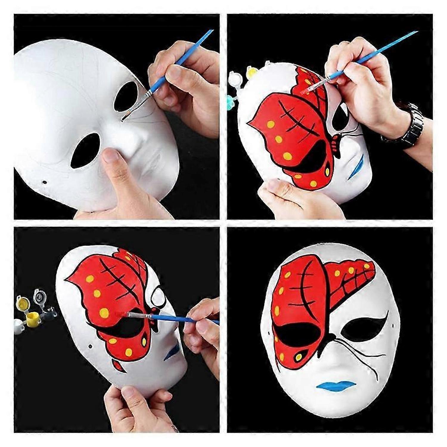 30 Pack 2 Sizes Paper Mache Masks Create Artistic Craft Projects From Wall Decorations To Theater an