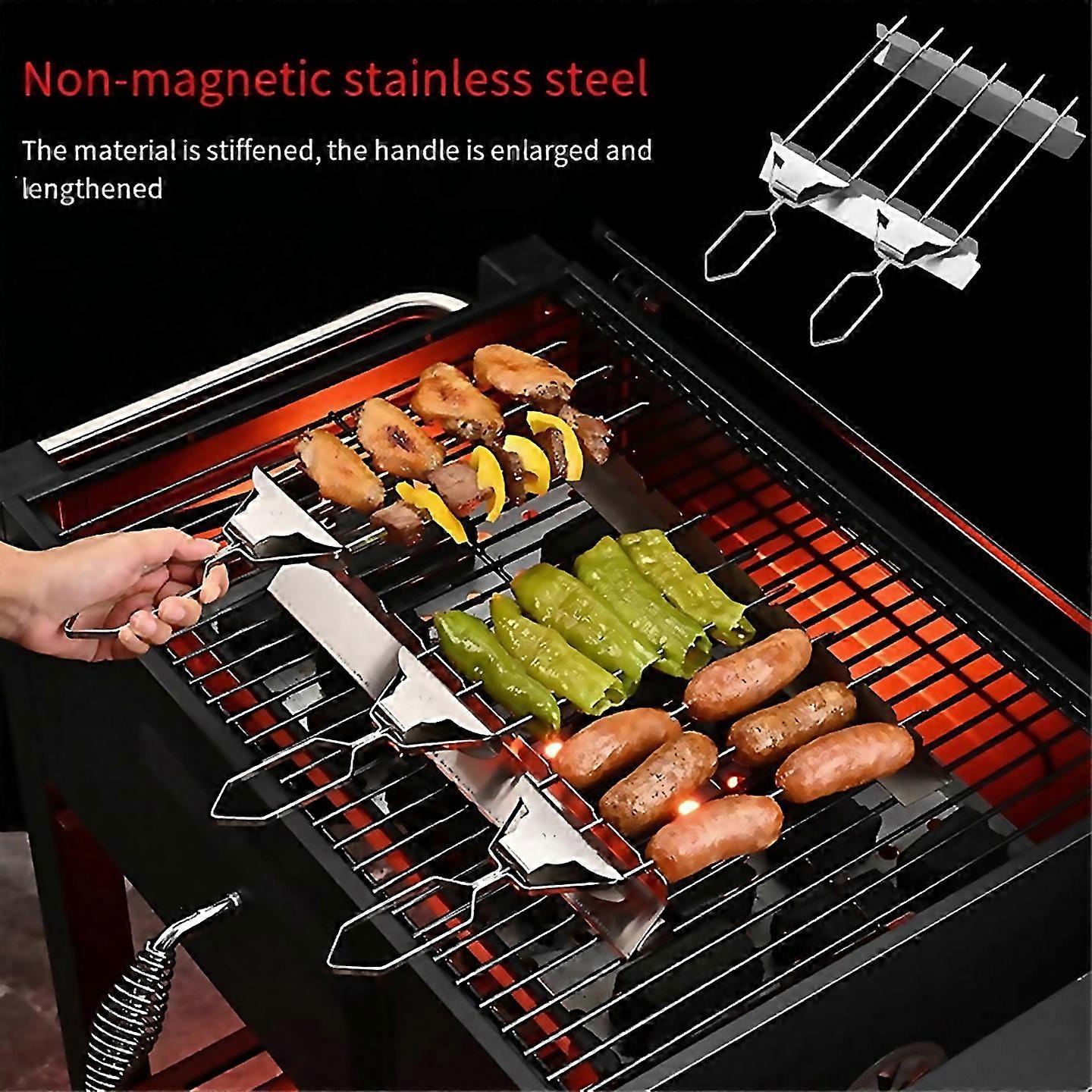 For 3 Way Grill Skewers Shrimp Skewers Set Bbq Fork Kebab Stick Outdoor