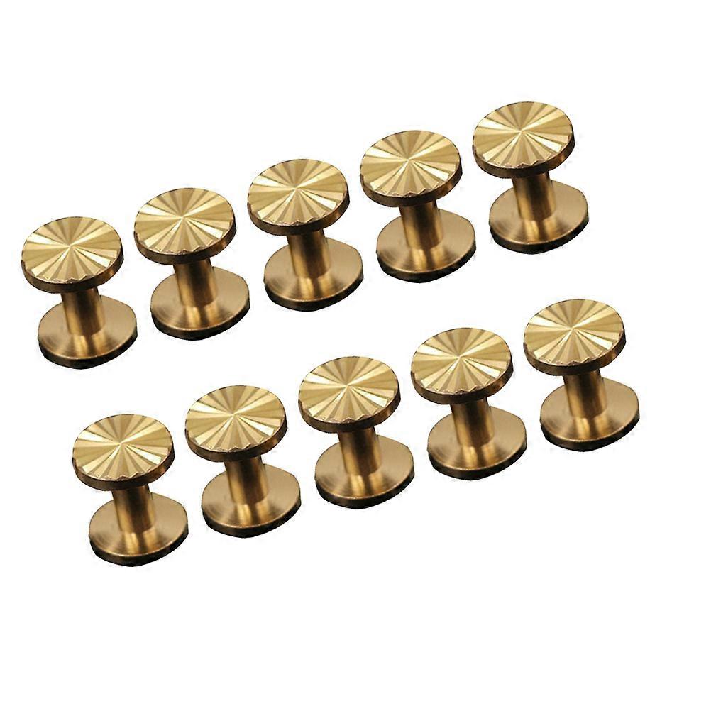 Sunflower Fastener Screw Brass for Belt 10Pcs Solid