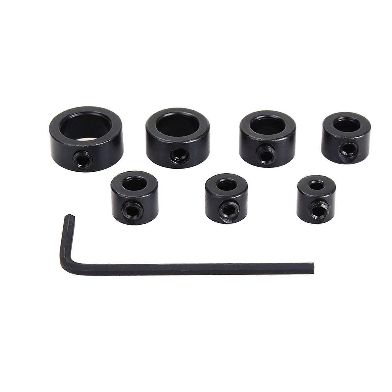 8pcs/Set 312mm Drill Bit Locator Depth Stop Collars Ring Positioner with Hex Wrench