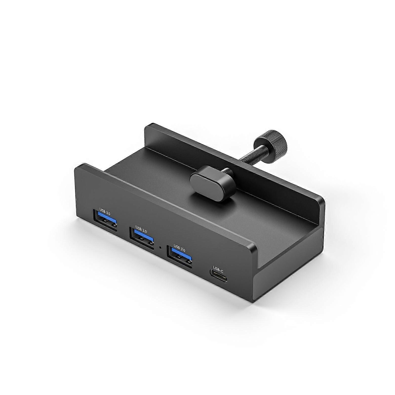 4 Port Aluminum External Dock Station USB 3.0 TypeC Hub With Power Supply Card Slot 5Gbps Data Transmission