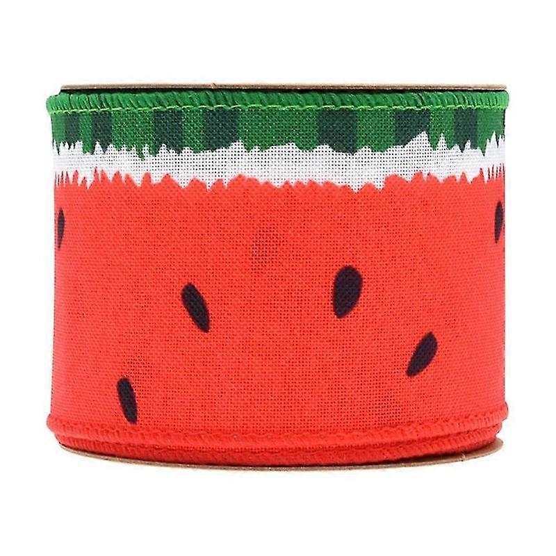 Watermelon Pattern Printed Ribbon For DIY Crafts And Decoration Materials In Watermelon Red 1 Roll