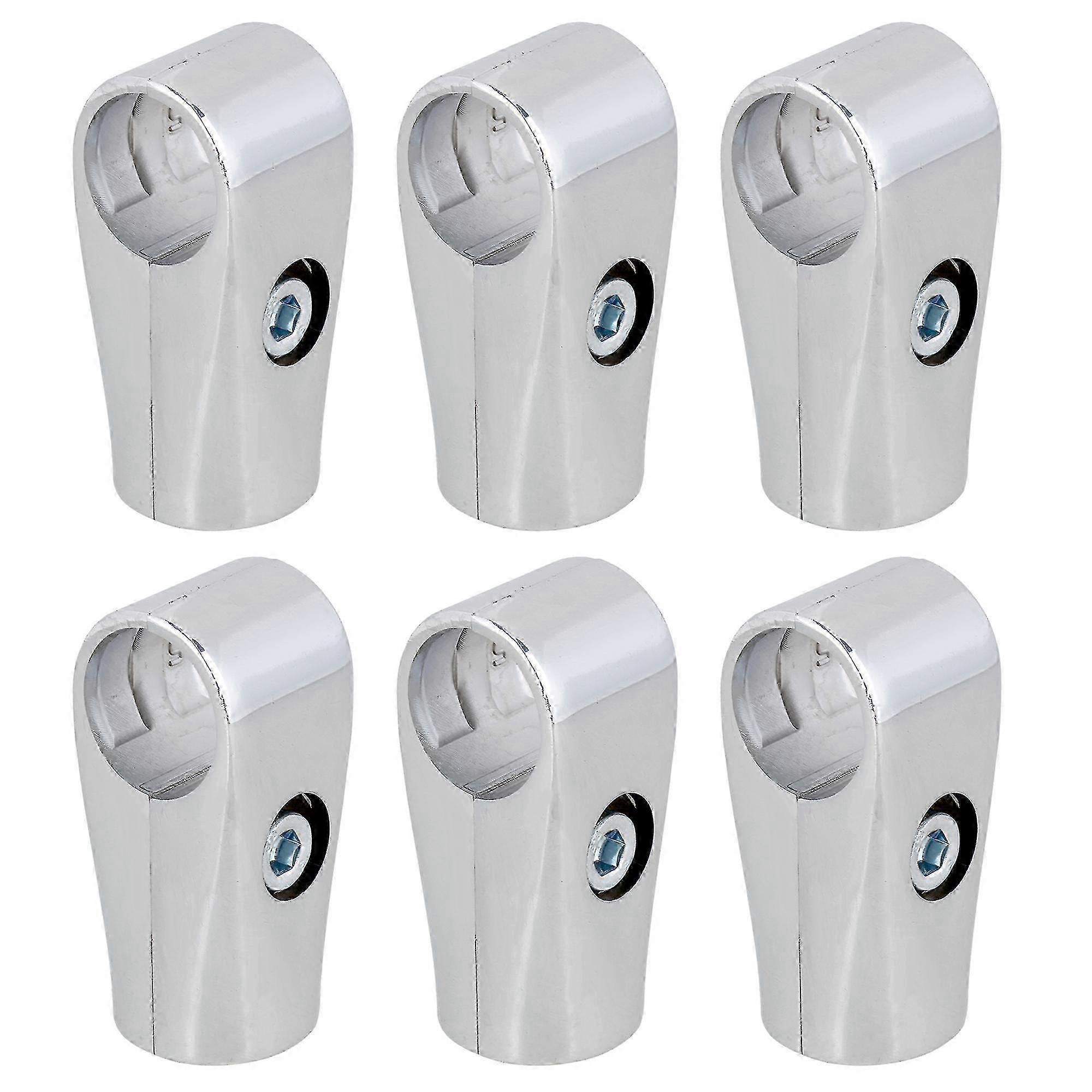 6 X Display Rack Fittings 25mm Inner Dia Two-Way Tube Connectors 2025