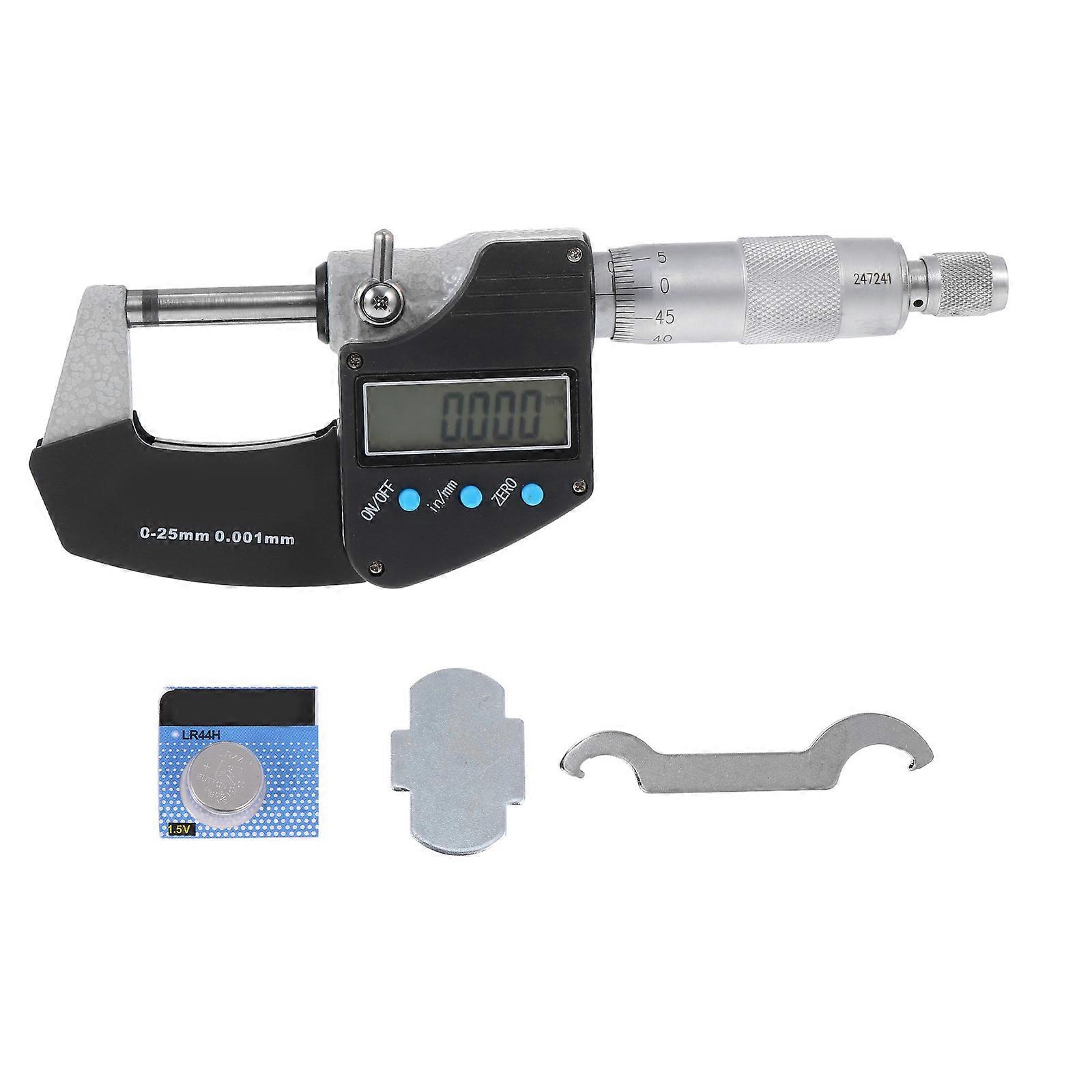 Electronic Micrometer Caliper Measuring Tool High Precision Measurement Machinists 16X6CM Steel Digital Display 1Set