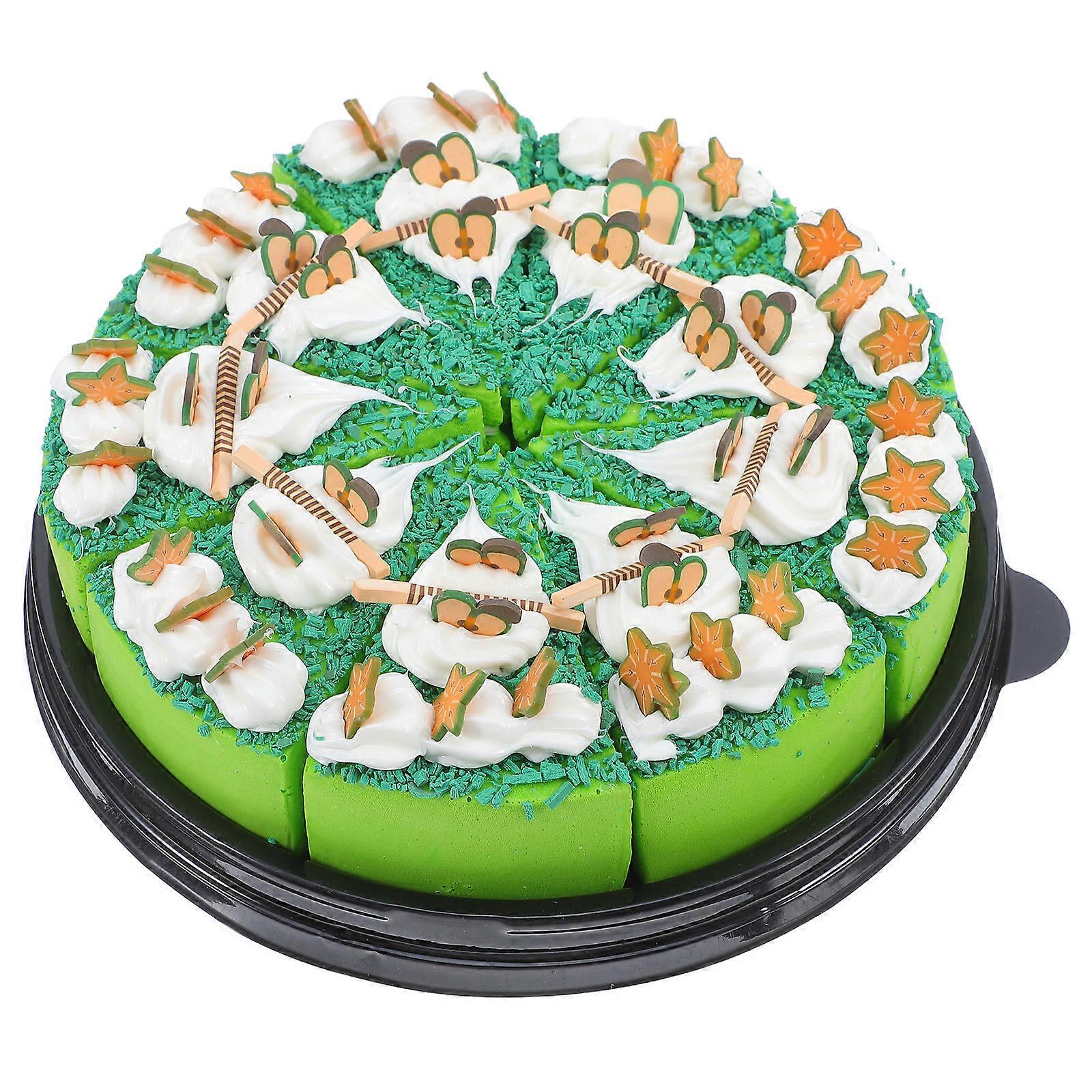 Realistic Cake Slice Display Photo Prop For Birthday Holiday Party 16.00X16.00X5.00CM Artificial Dessert Models 27Pcs