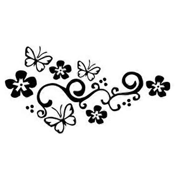 Flower Pet Car Window Sticker for Car Decoration 2Pcs Set