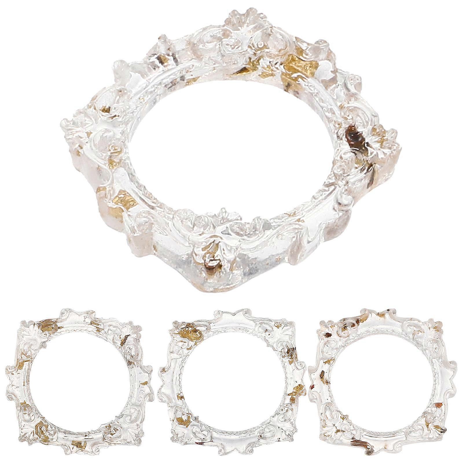 Vintage Picture Frame Resin for Photo Display 12Pcs Mini Transparent Frames