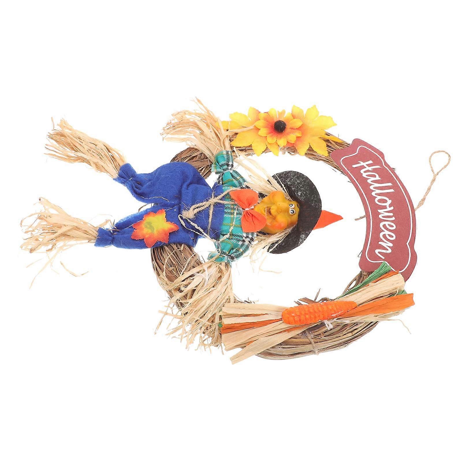 Assorted Color Witch Scarecrow Hanging Pendant for Halloween Use 2Pcs