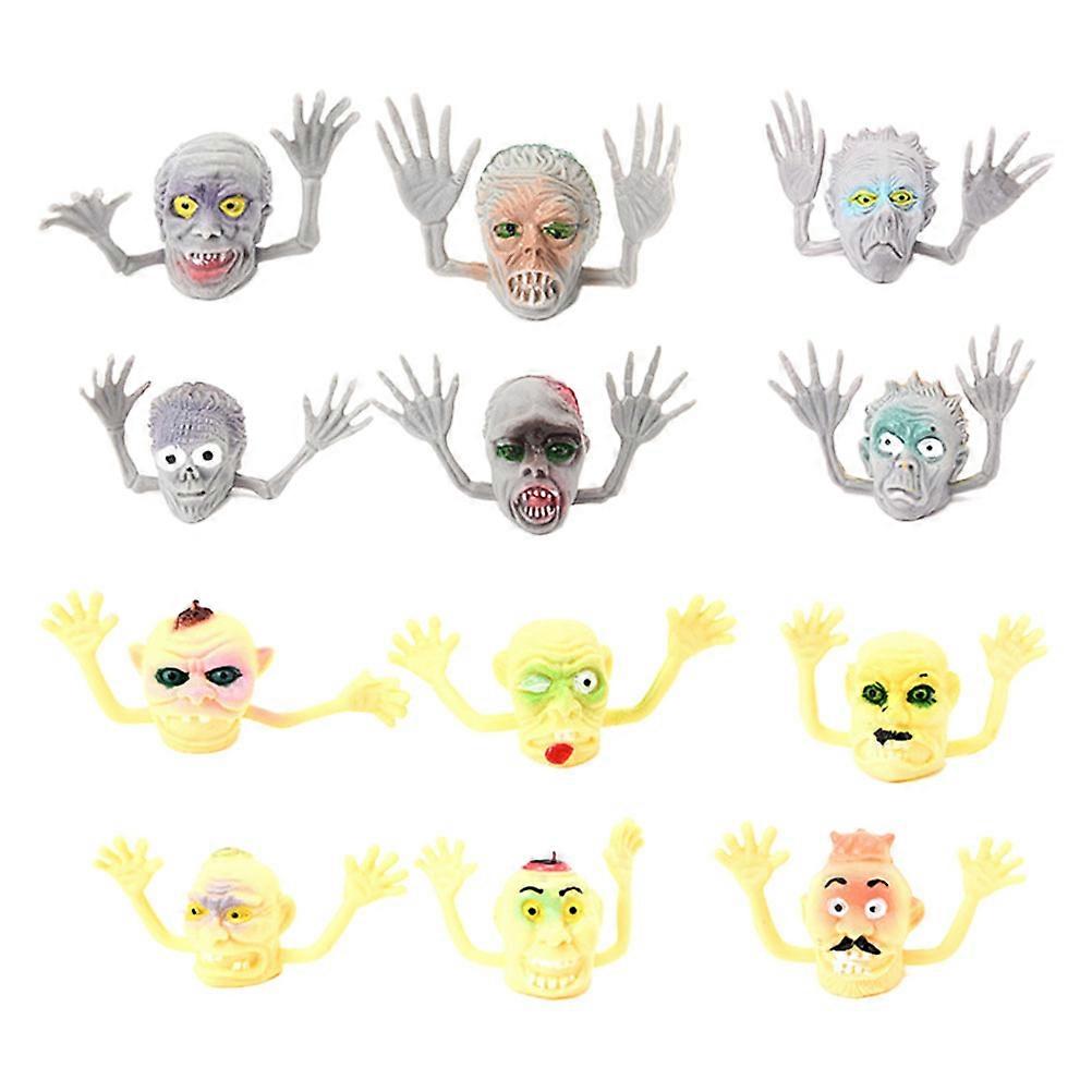 Halloween Finger Puppets Simulation Ghost Head Creative Props 24Pcs