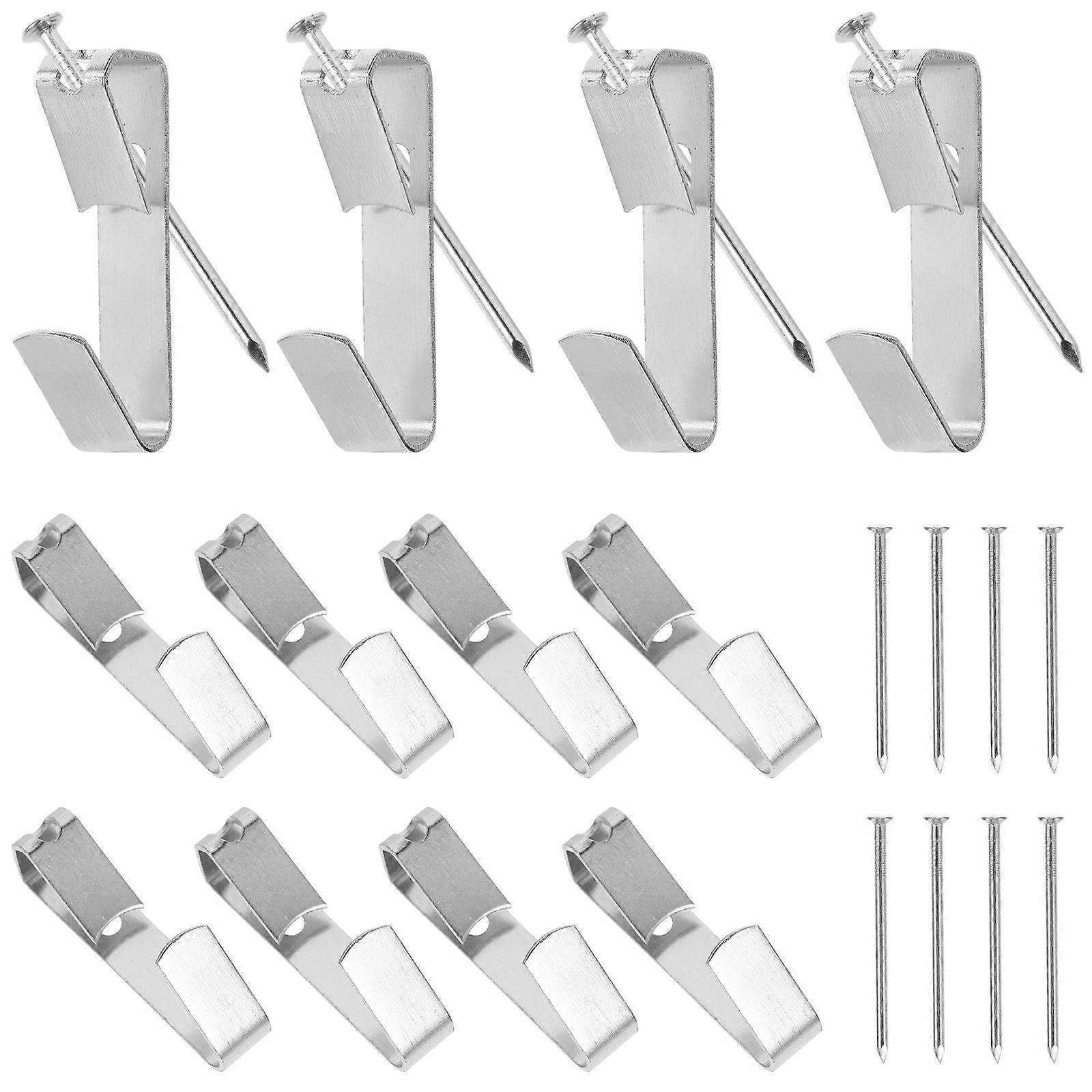 Versatile Picture Hanging Hook Set For Home Decoration Designed For Featuring Sturdy Silver Material 40 Sets