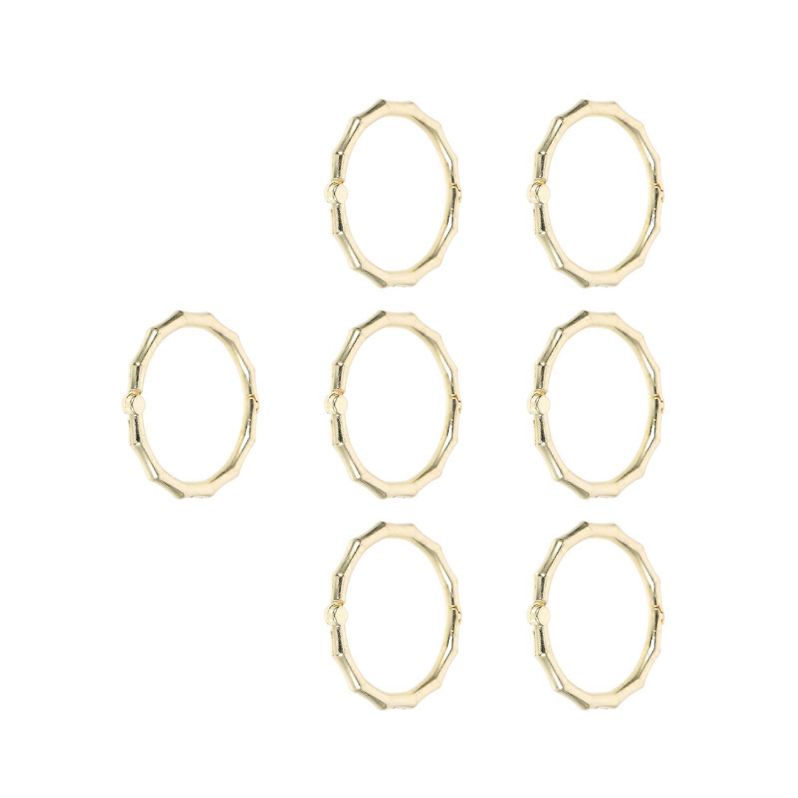 Metallpermringer Bokinnbinding for løsblad 7 stk. Gyllen enkeltsirkel