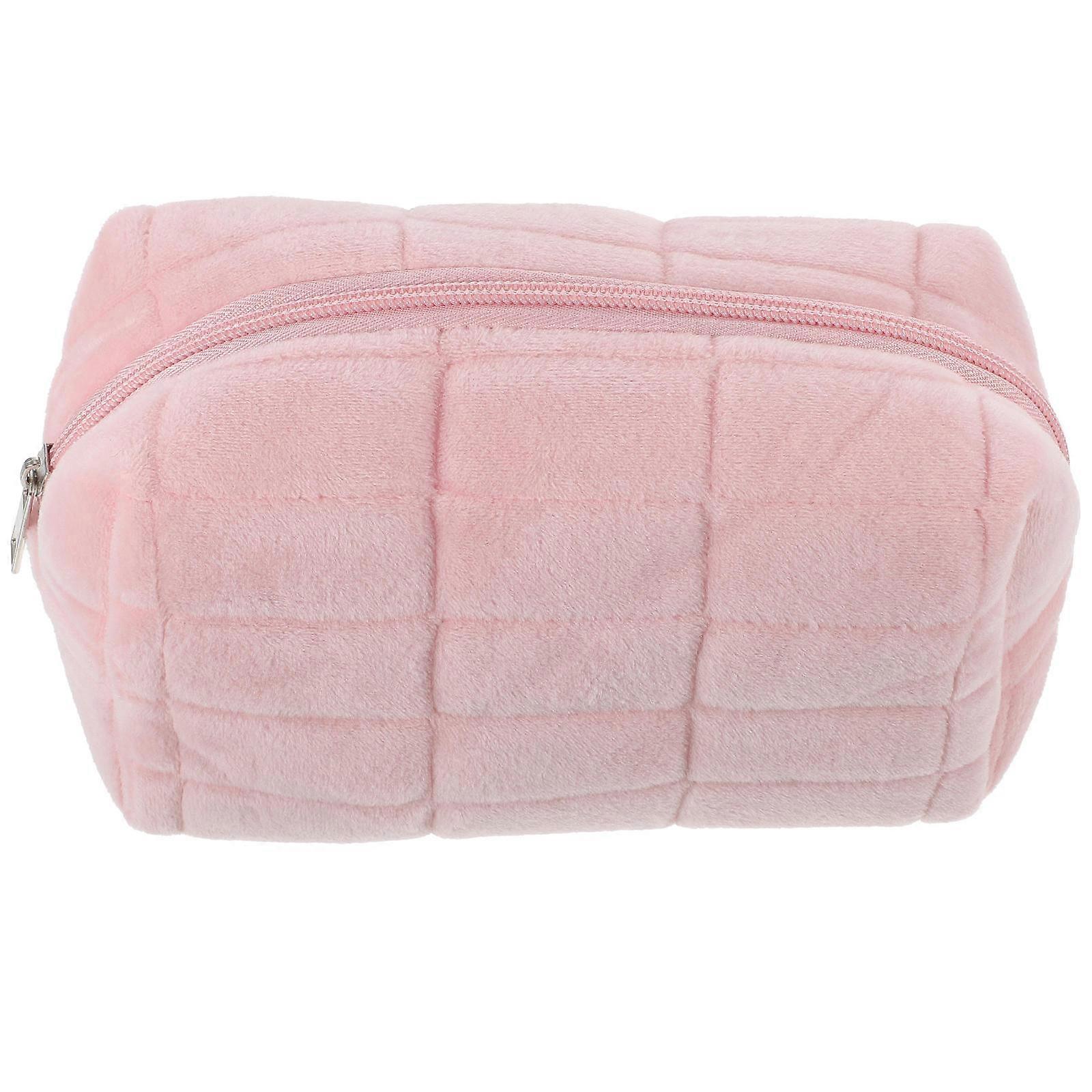 2Pcs Pink Makeup Bag Large Capacity Pencil Case for Storage Use Canvas