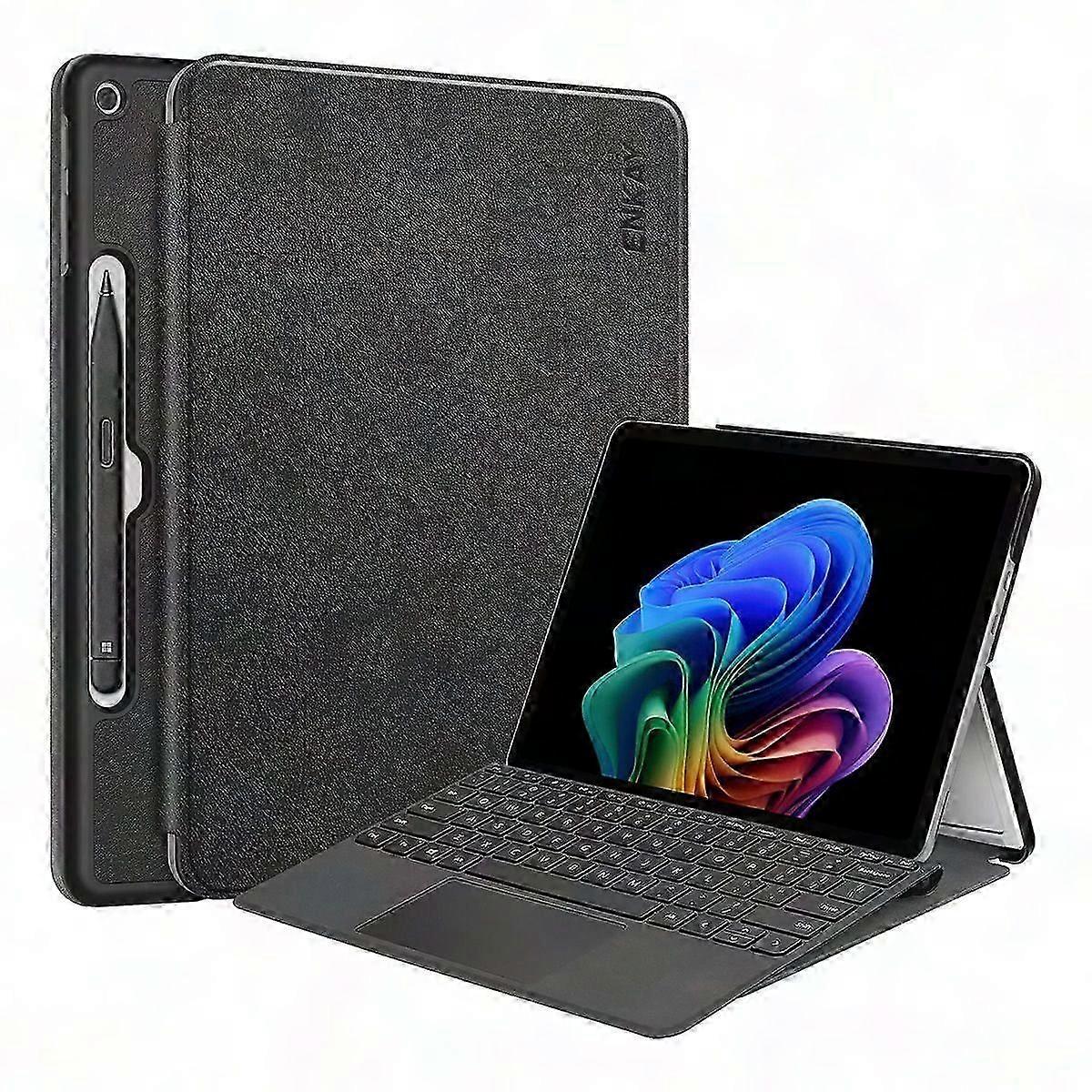 Microsoft Surface Pro 12 inch Case with Stand, PU Leather & PC Protective Cover