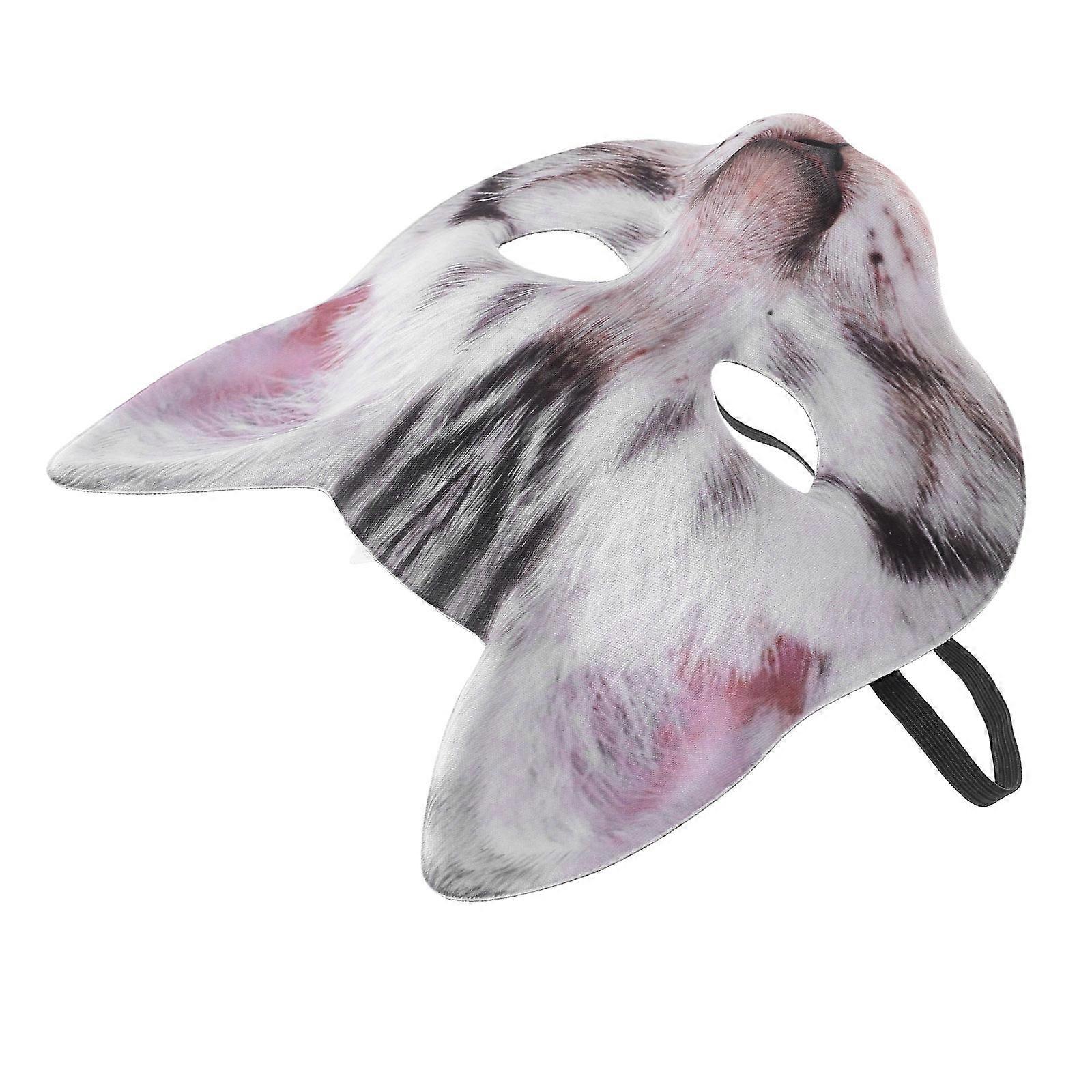 Cat Mask Half Eyes Cosplay Face for Party Use 1Pcs Blue Short Cat Style