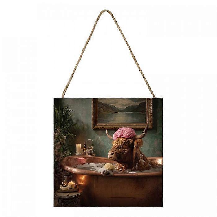 Placa da vaca mimada da Pirâmide Internacional Highland Cow