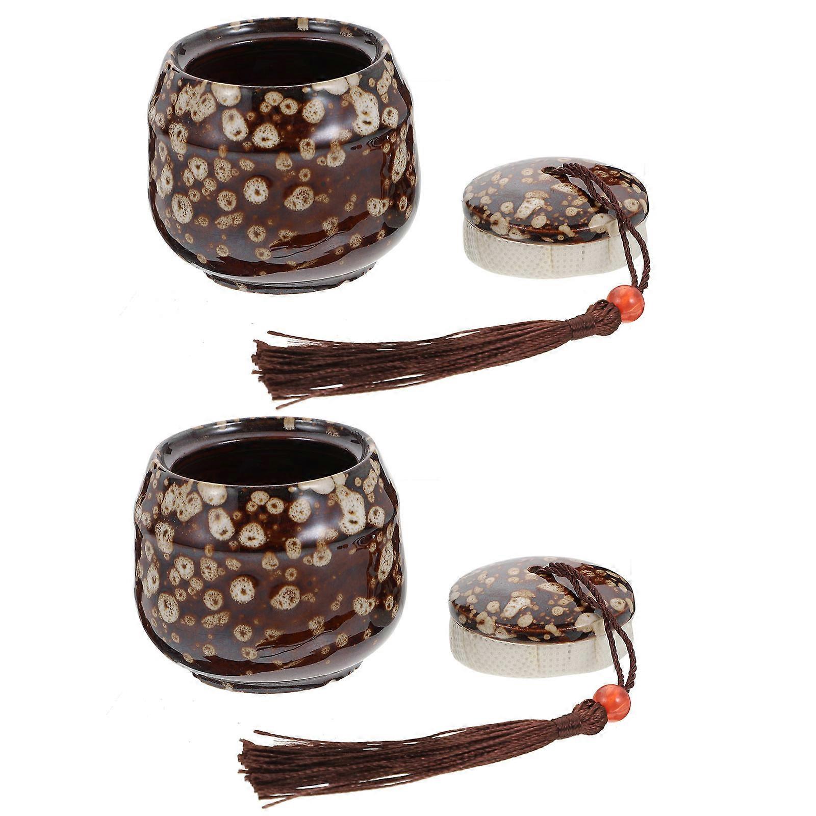 Porcelain Sealed Cans for Storage Use 10Pcs Ceramic Candle Containers