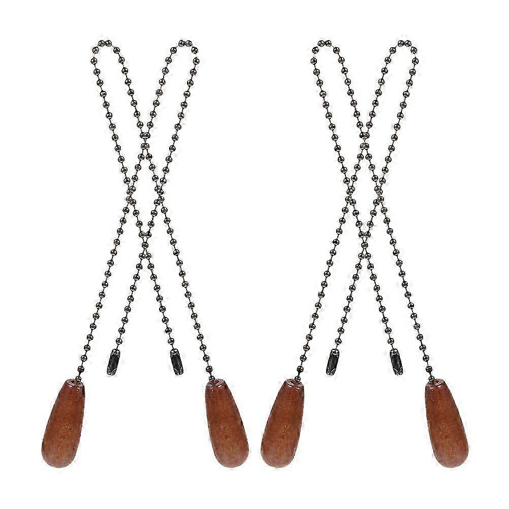 Wood Ceiling Fan Pull Chain Vintage Style Pull Chain for Decoration 4Pcs Set