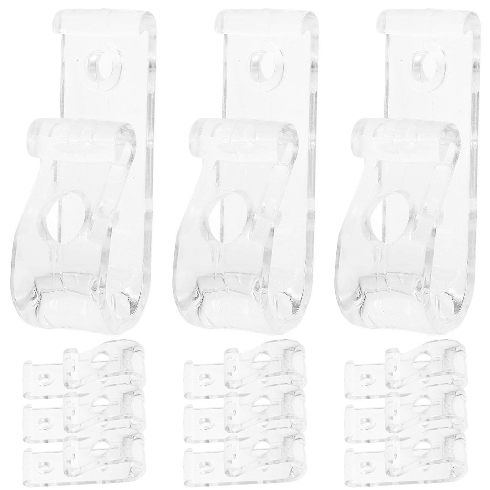 Curtain Hook Roller Blind Clip for Home Use 12Pcs Transparent