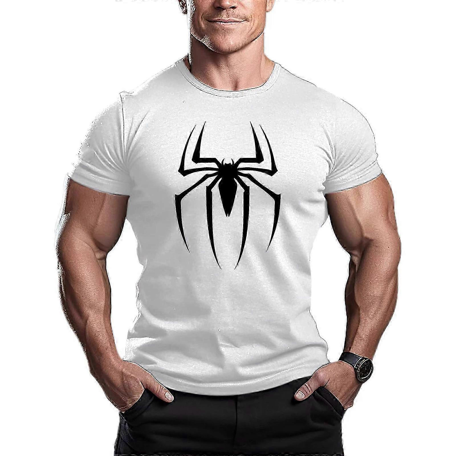 Spider-man Gym Training Top Short Sleeve T-shirt For Mens