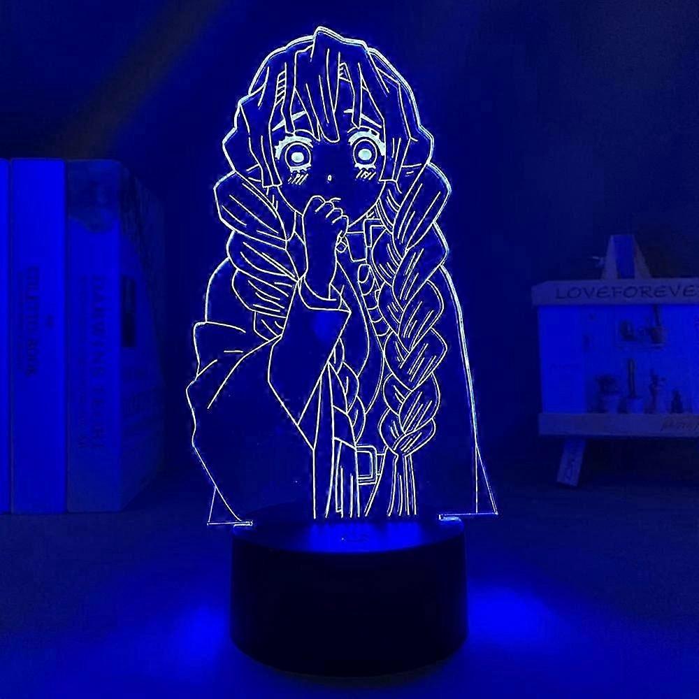 Wekityアニメ鬼滅の刃ミツリカンロジランプクール3DイリュージョンナイトランプホームルームデコレーションアクリルLEDライトクリスマスギフトランプ(リモコン付き16色)