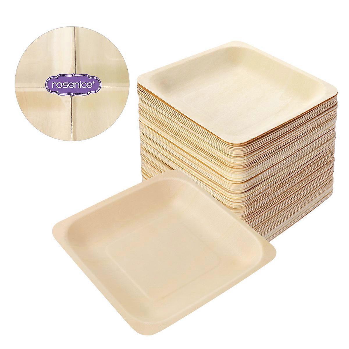 Wood Square for Picnic Use 100Pcs Set