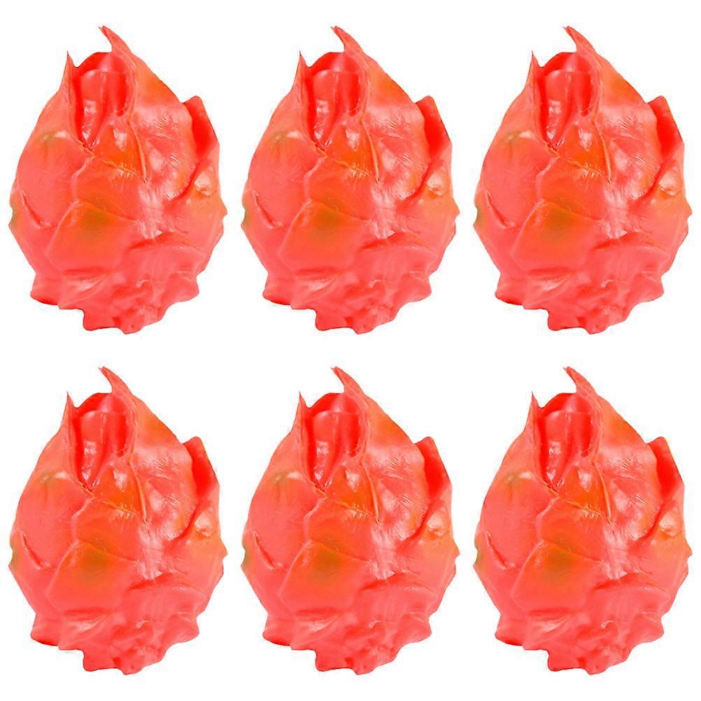 Mini Pitaya Model Artificial Pitaya for 24Pcs Red PVC Decoration