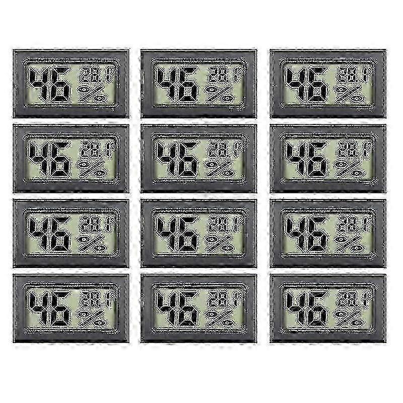 12-pack digitale hygrometerthermometer - Mini-binnenvochtigheids-/temperatuurmonitor_i*