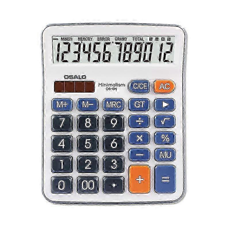 2025 Calculator Office 12 Digit Extra Large Display Big Buttons Solar Desktop Basic Calculators