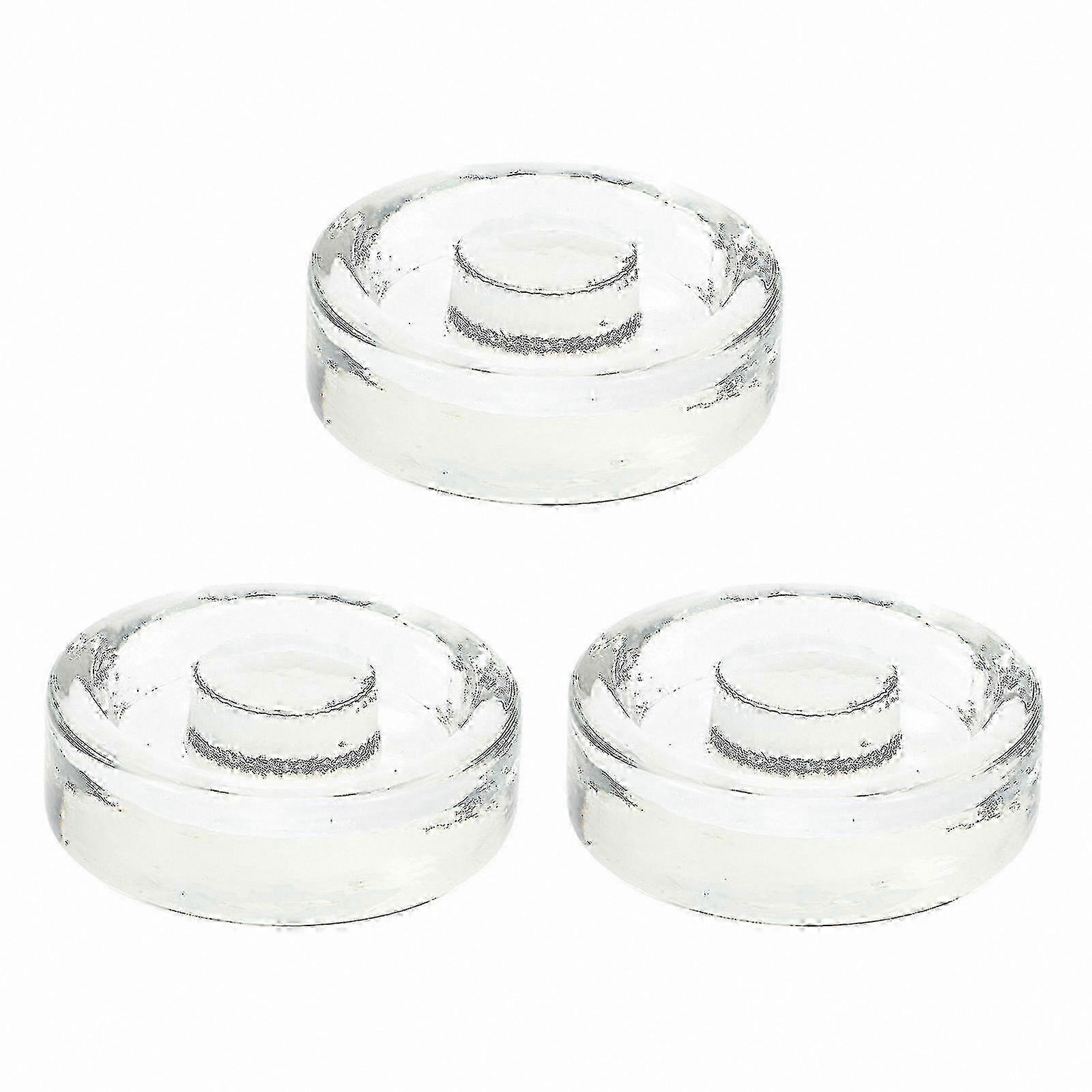 Glass Fermentation Weights and Sealing Caps for Wide Mouth Jars, 3-Pack Pickling Lids